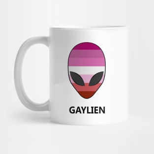 Lesbian Pride Flag Gaylien Mug